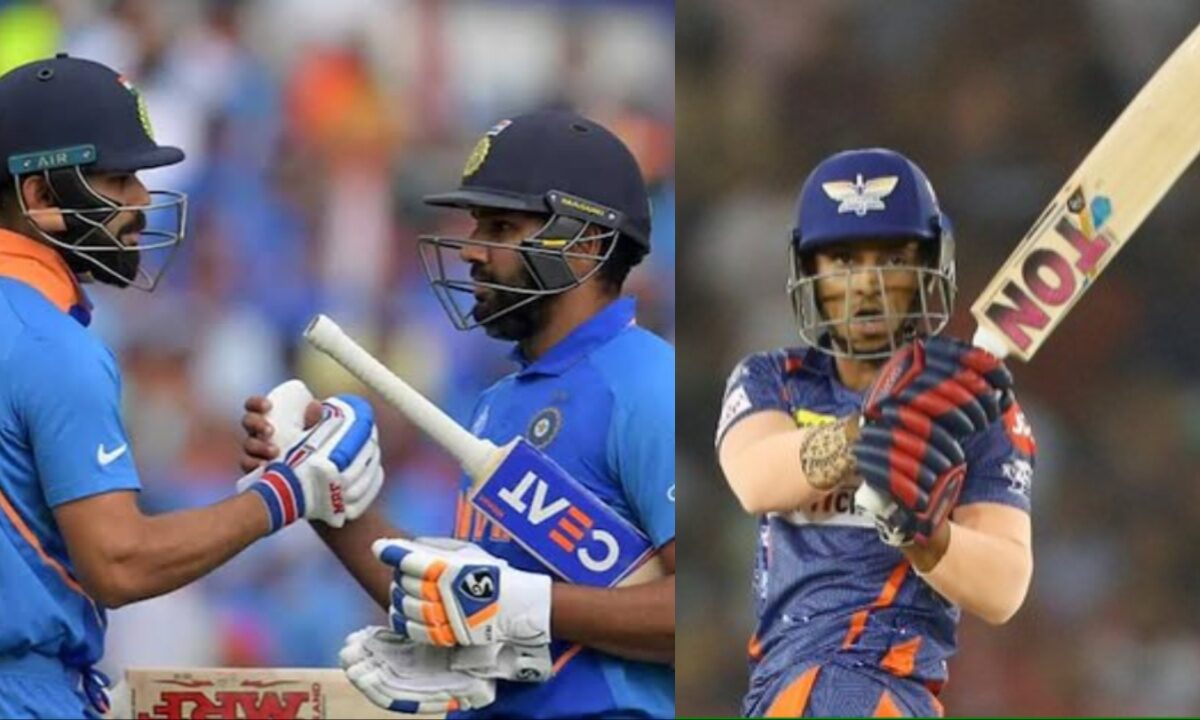 Ayush Badoni, Rohit Sharma and Virat Kohli.
