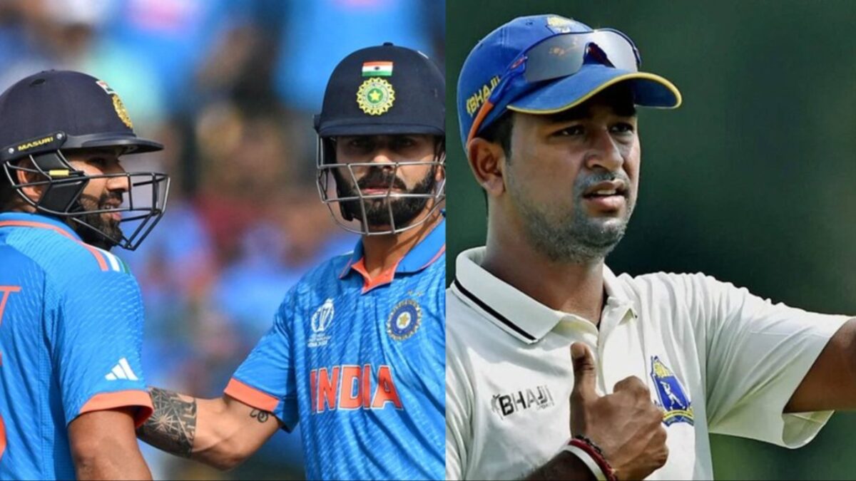 Rohit Sharma, Virat Kohli and Pragyan Ojha.