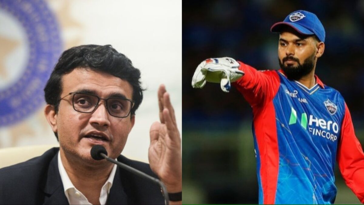 Sourav Ganguly and Rishabh Pant.