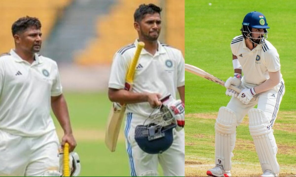 Sarfaraz Khan, Musheer Khan and KL Rahul.