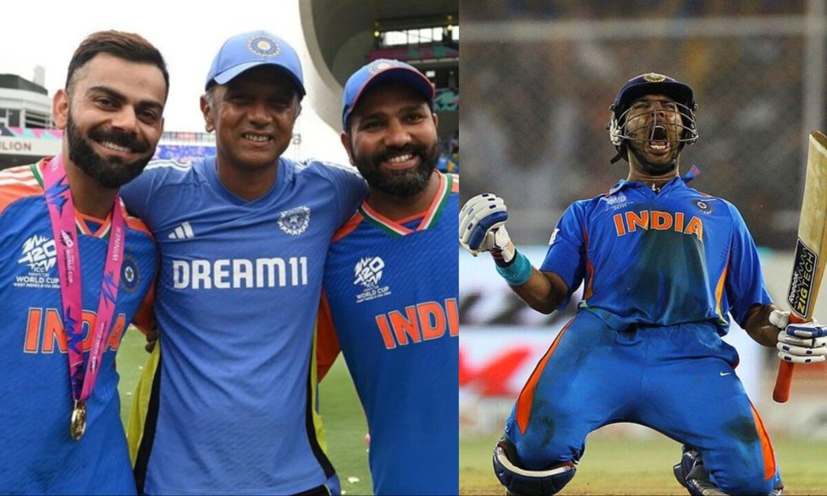 Virat Kohli, Rohit Sharma, Rahul Dravid and Yuvraj Singh.