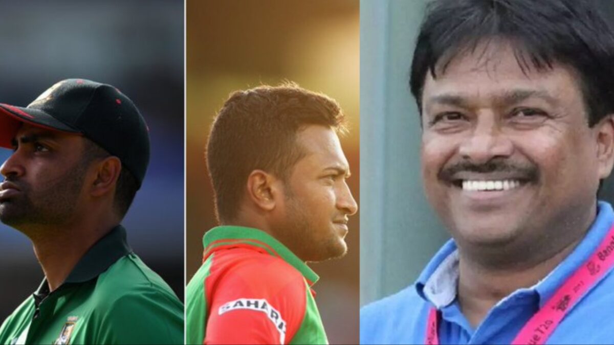 Tamim Iqbal, Shakib Al Hasan and Faruque Ahmed.