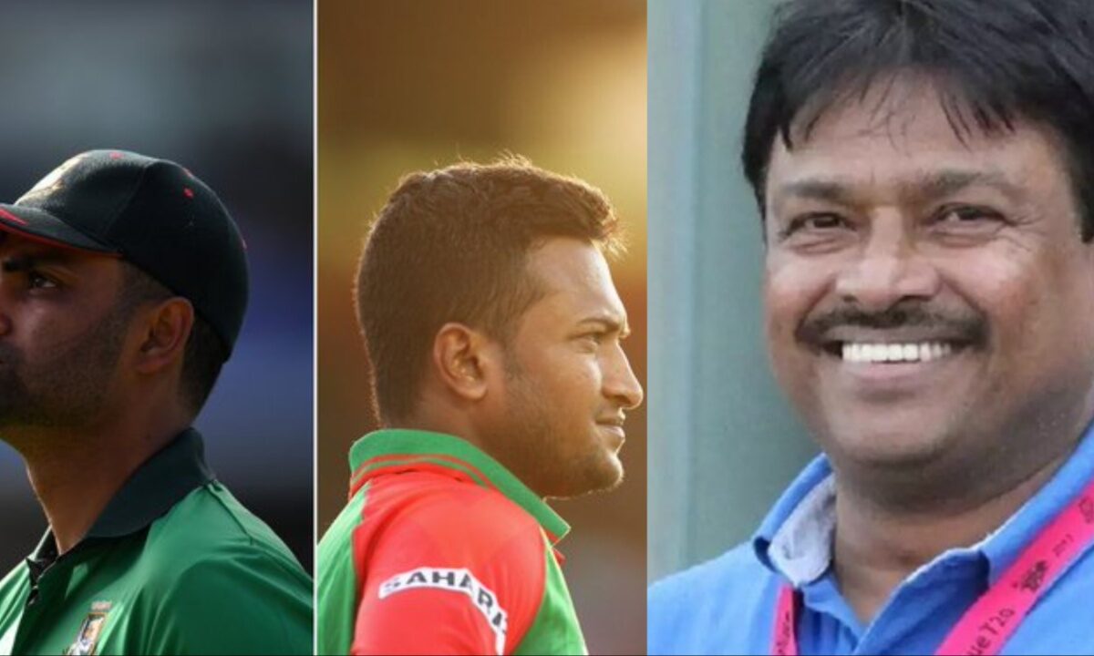 Tamim Iqbal, Shakib Al Hasan and Faruque Ahmed.