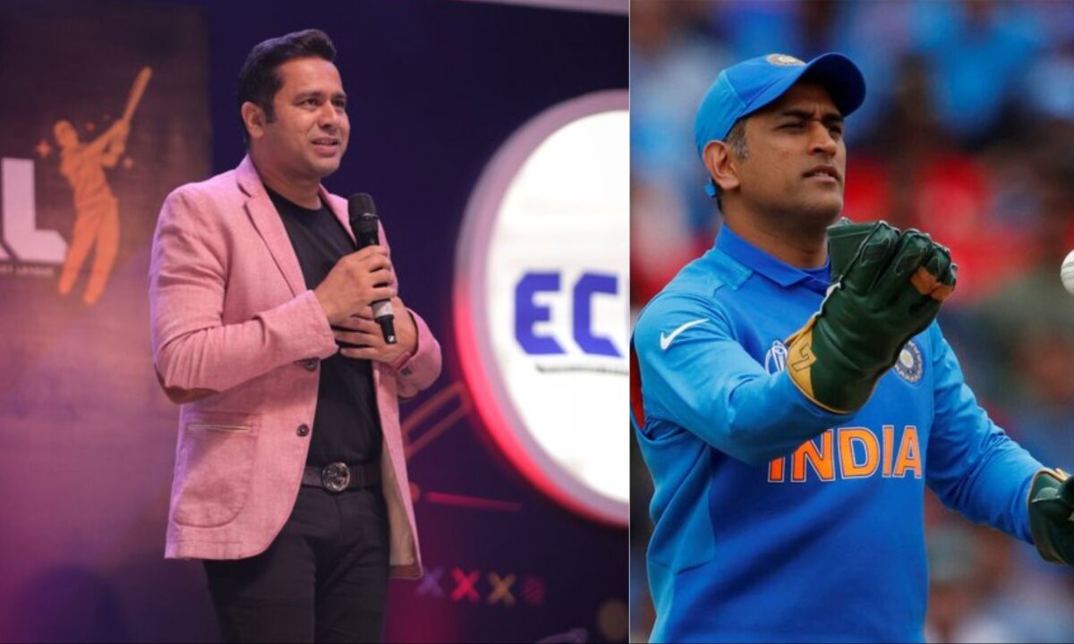 Aakash Chopra and MS Dhoni.