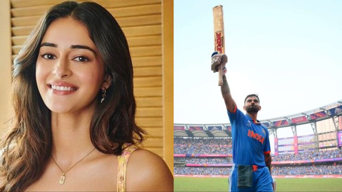 Ananya Pandey and Virat Kohli.