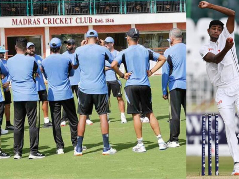 India's Test team and Nahid Rana.