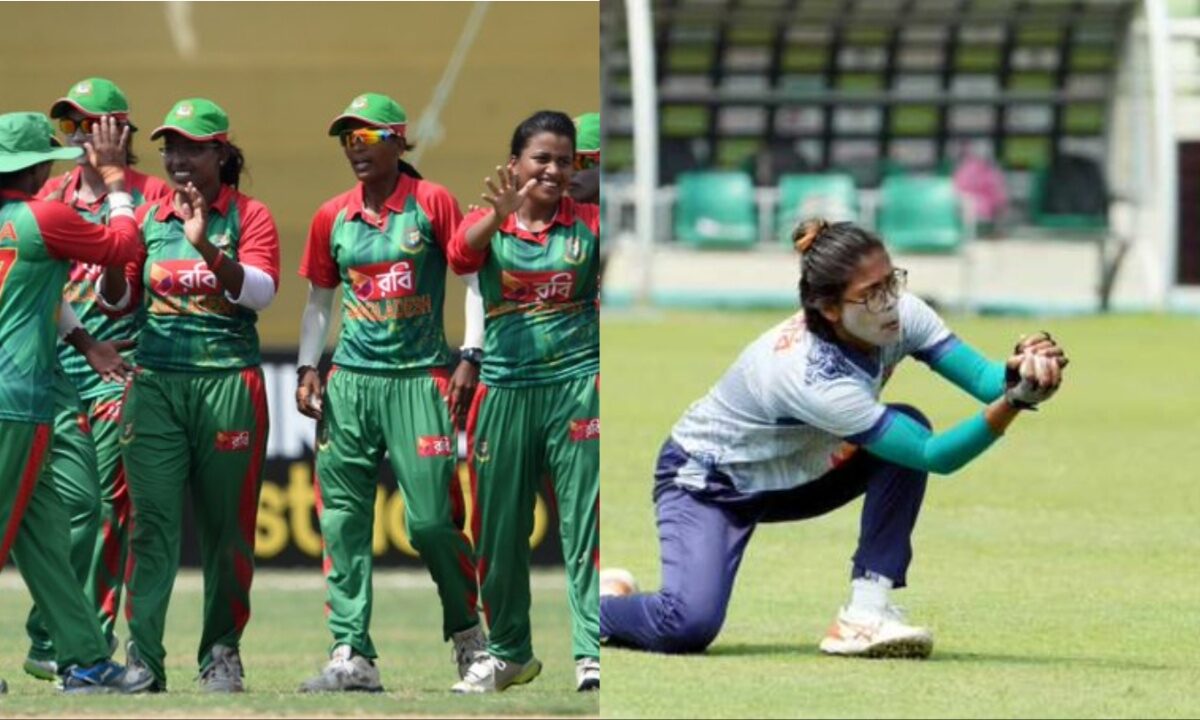 Bangladesh T20I team and Fathima Khatun.
