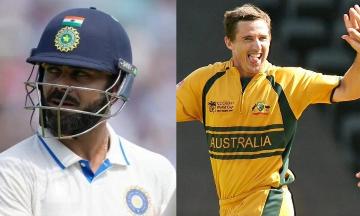 Brad Hogg and Virat Kohli.