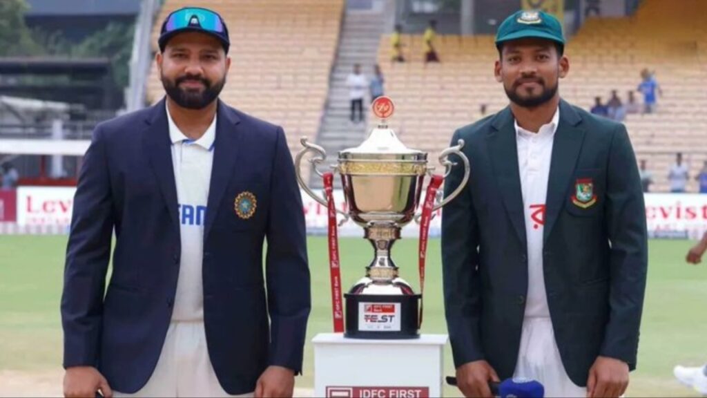 Report Reveals India vs Bangladesh Security Arrangements For 2nd Test In Kanpur 1 India captain Rohit Sharma and Bangladesh captain Najmul Hossain Shanto.