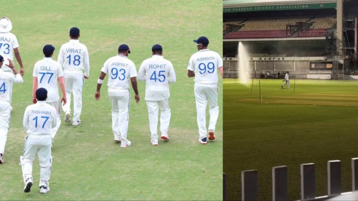 Indian Test Team in Kanpur.