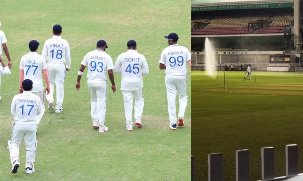 Indian Test Team in Kanpur.