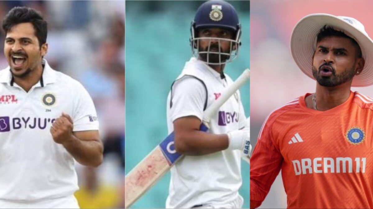 Shreyas Iyer, Shardul Thakur and Ajinkya Rahane.