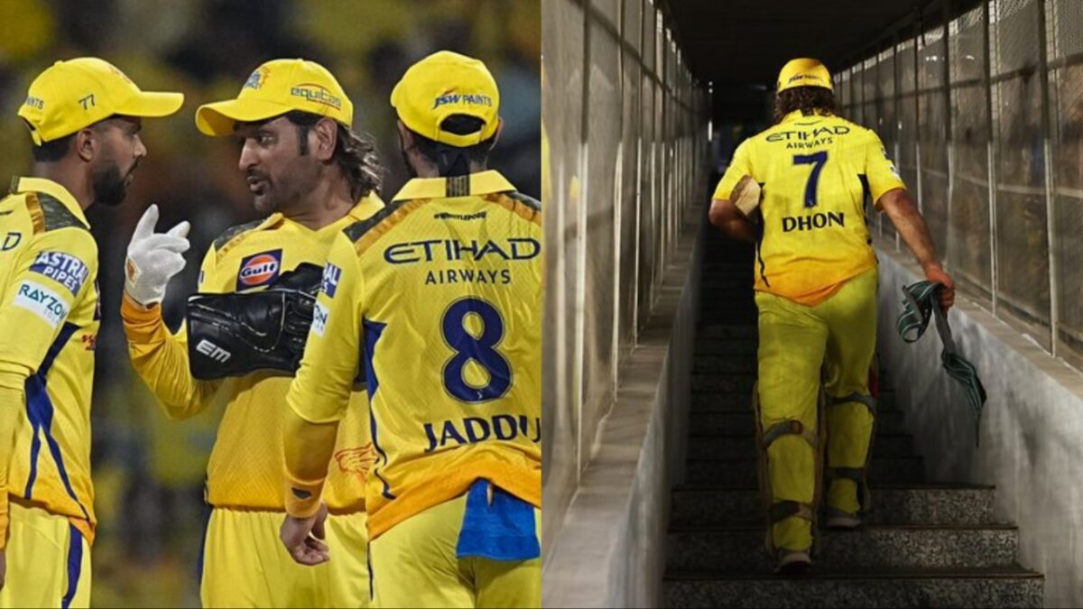 Ruturaj Gaikwad, MS Dhoni, Ravindra Jadeja.