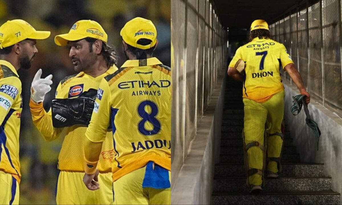 Ruturaj Gaikwad, MS Dhoni, Ravindra Jadeja.