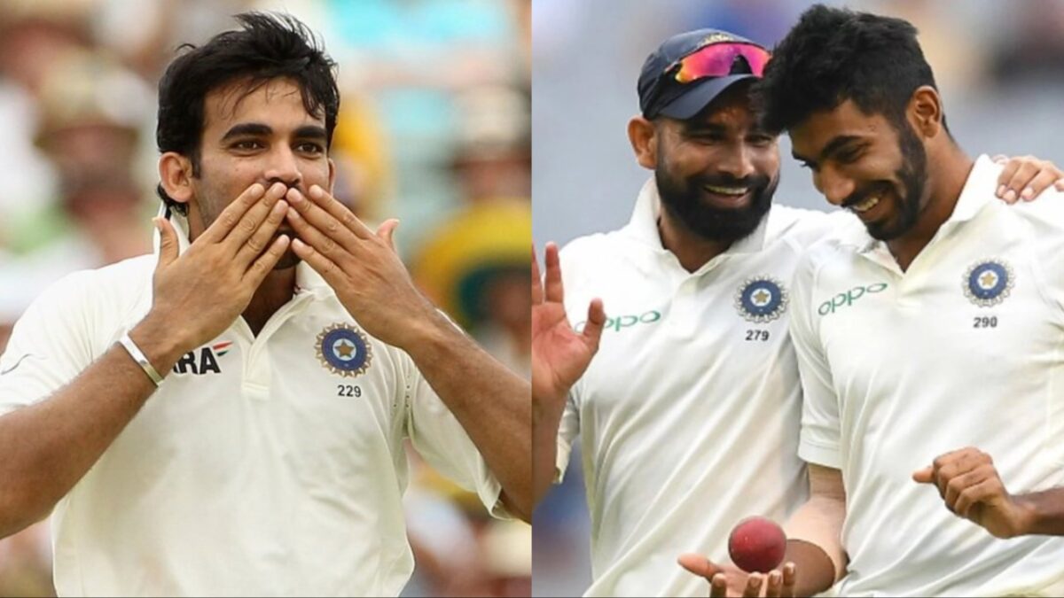 Zaheer Khan, Jasprit Bumrah and Mohammad Shami.