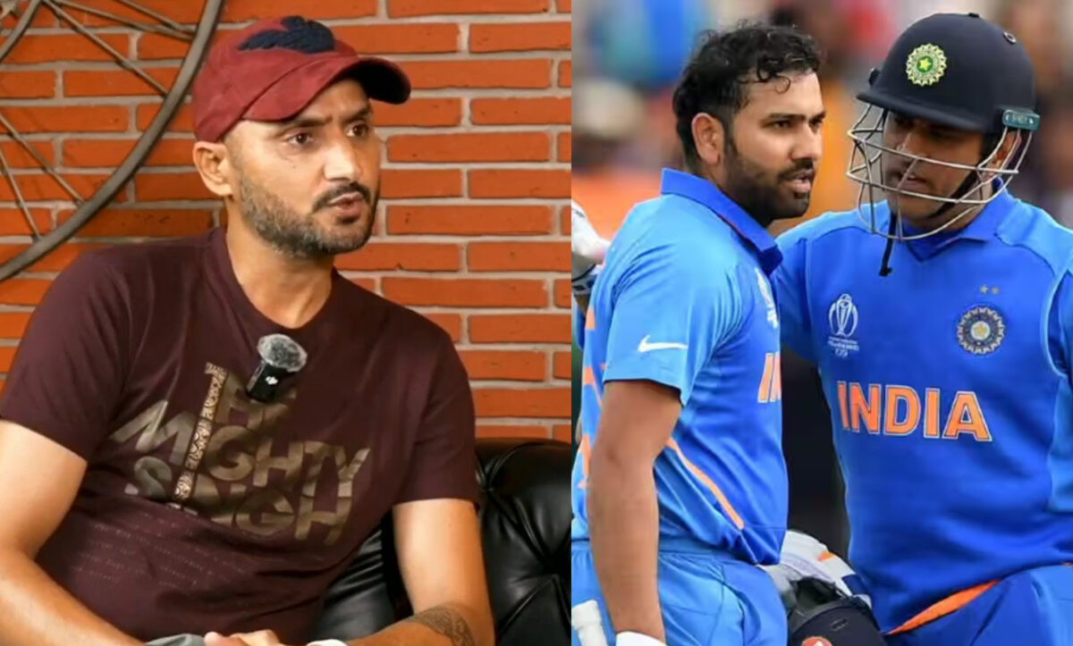 Rohit Sharma, MS Dhoni and Harbhajan Singh