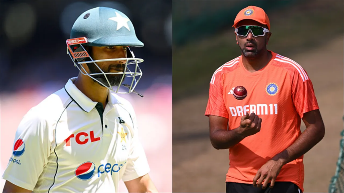 Shan Masood and Ravi Ashwin. Photo- Getty