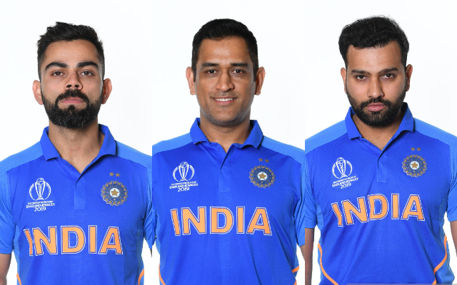 Virat Kohli, MS Dhoni and Rohit Sharma