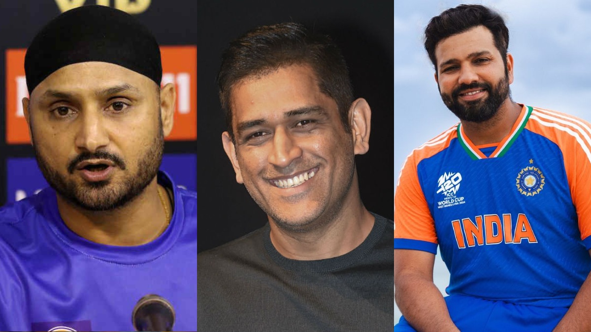 Harbhajan Singh, MS Dhoni and Rohit Sharma