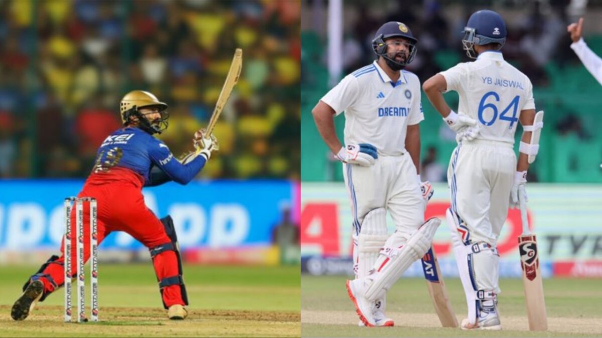 Dinesh Karthik, Rohit Sharma and Yashasvi Jaiswal.