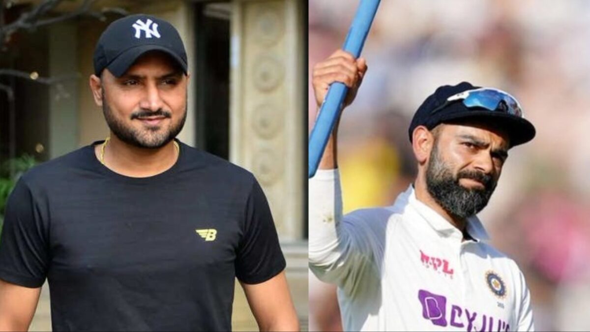 Harbhajan Singh and Virat Kohli.