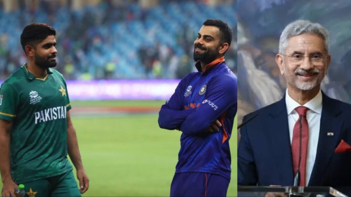 Babar Azam- Pakistan captain, Indian captain Virat Kohli and MEA S Jaishankar.