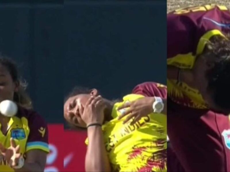 Dreadful Scenes As West Indies Spinner Smashed On Face In Women’s T20 World Cup