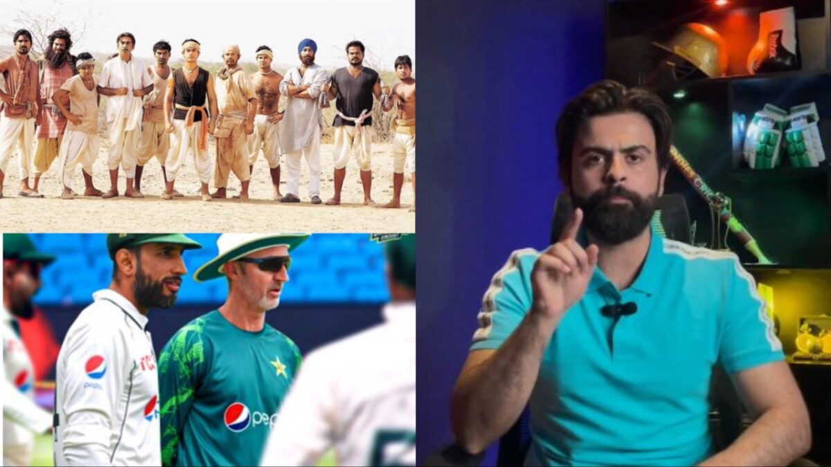 Pakistan's Ahmed Shahzad, Shan Masood, Jason Gillespie and Lagaan Movie.