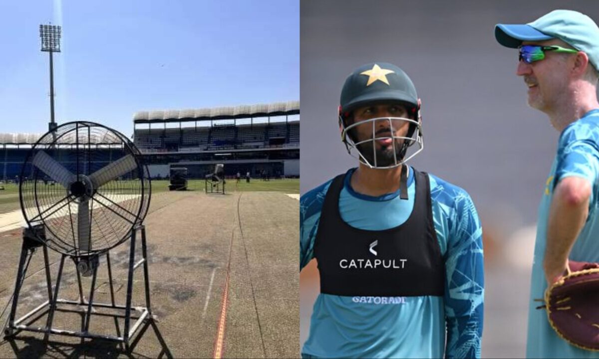 Pakistan captain Shan Masood and Jason Gillespie.