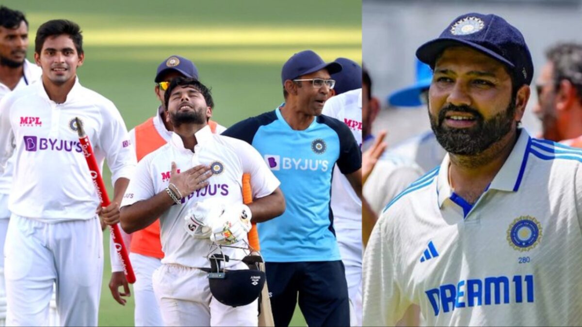 Rohit Sharma- captain of India, with Rishabh Pant.