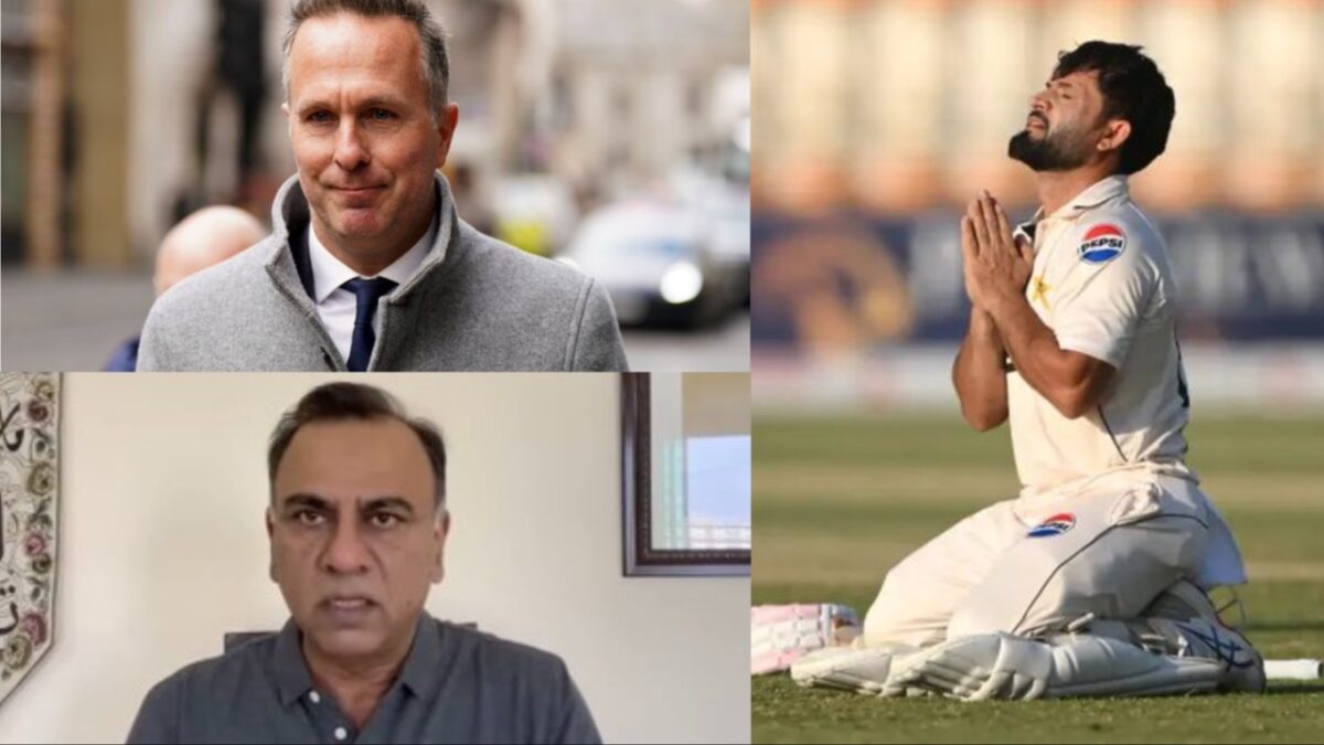 Michael Vaughan, Basit Ali and Kamran Ghulam.