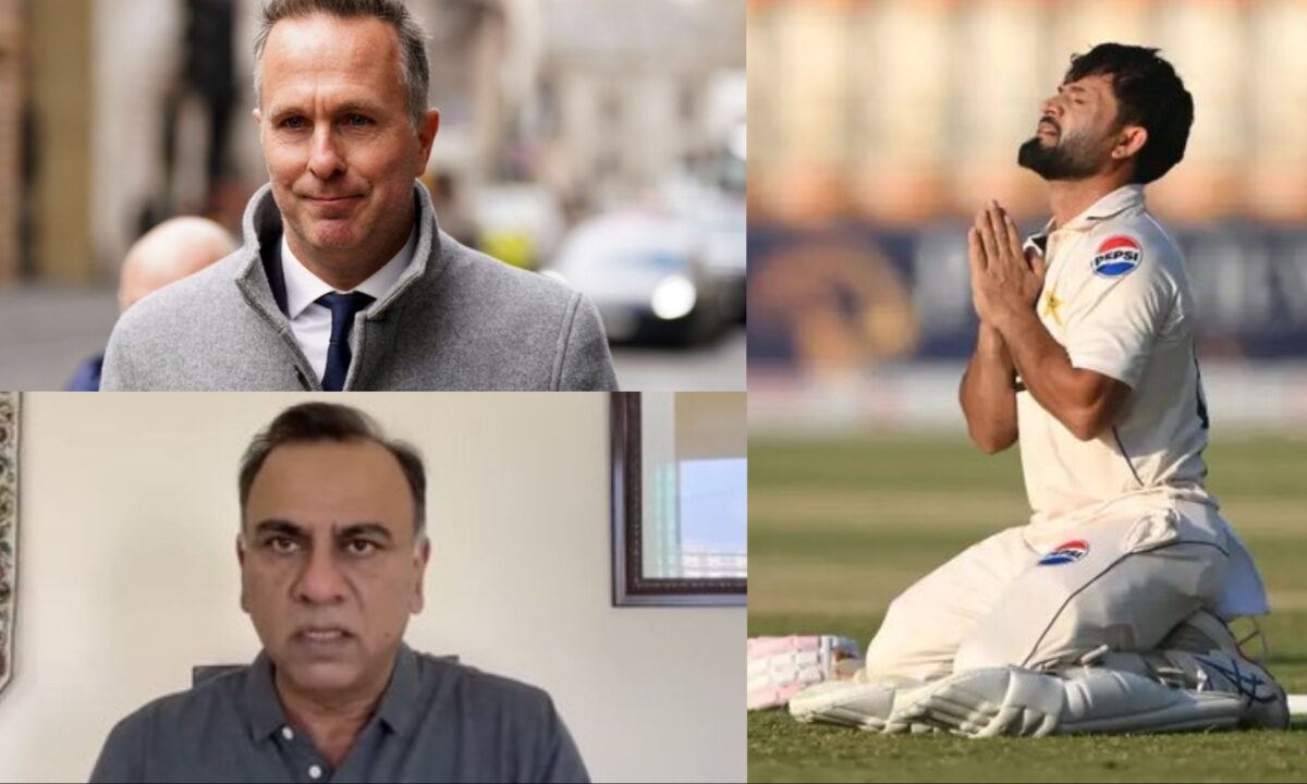 Michael Vaughan, Basit Ali and Kamran Ghulam.