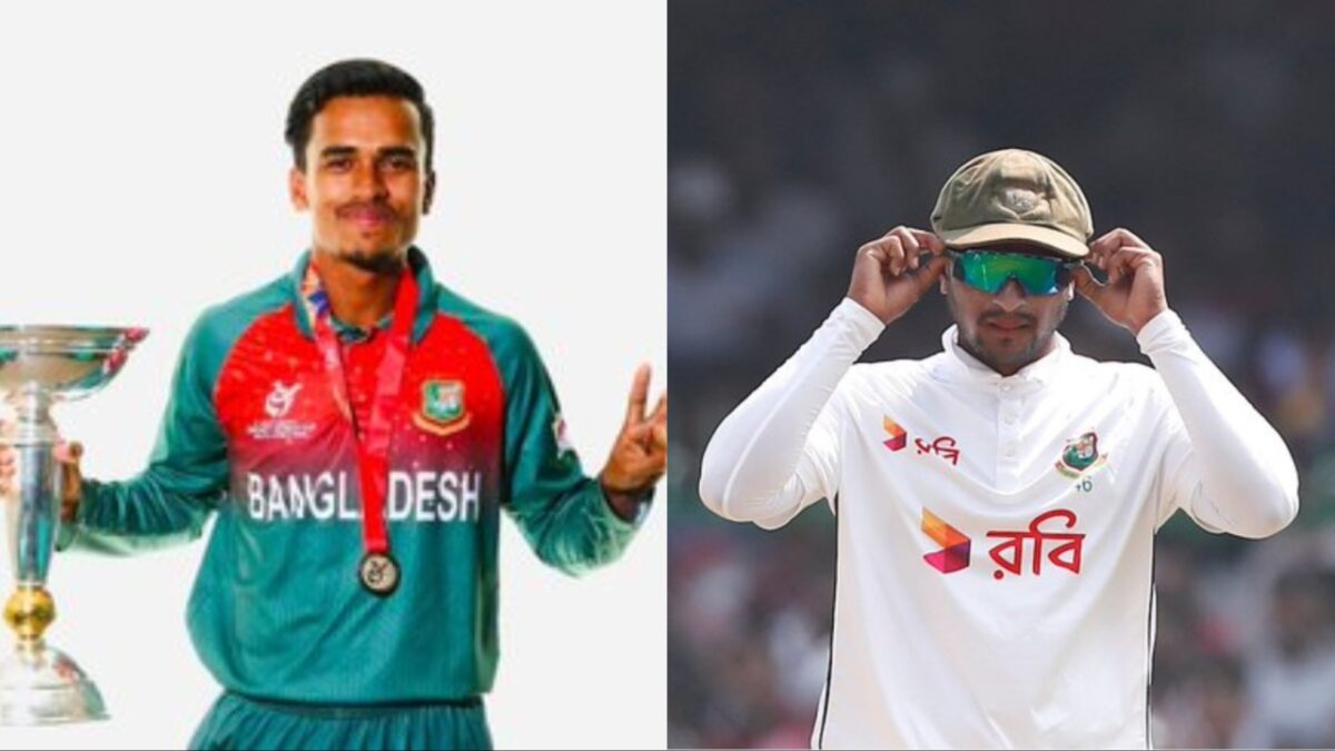 Bangladesh's Hasan Murad and Shakib Al Hasan.