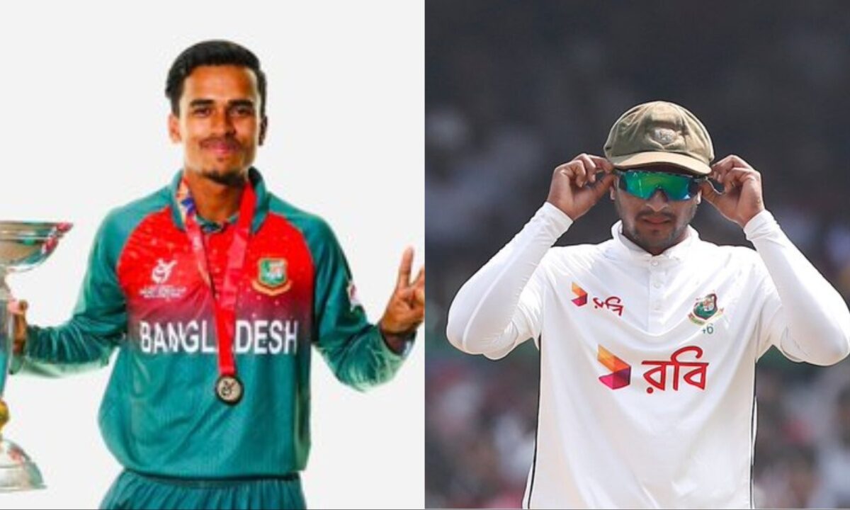 Bangladesh's Hasan Murad and Shakib Al Hasan.