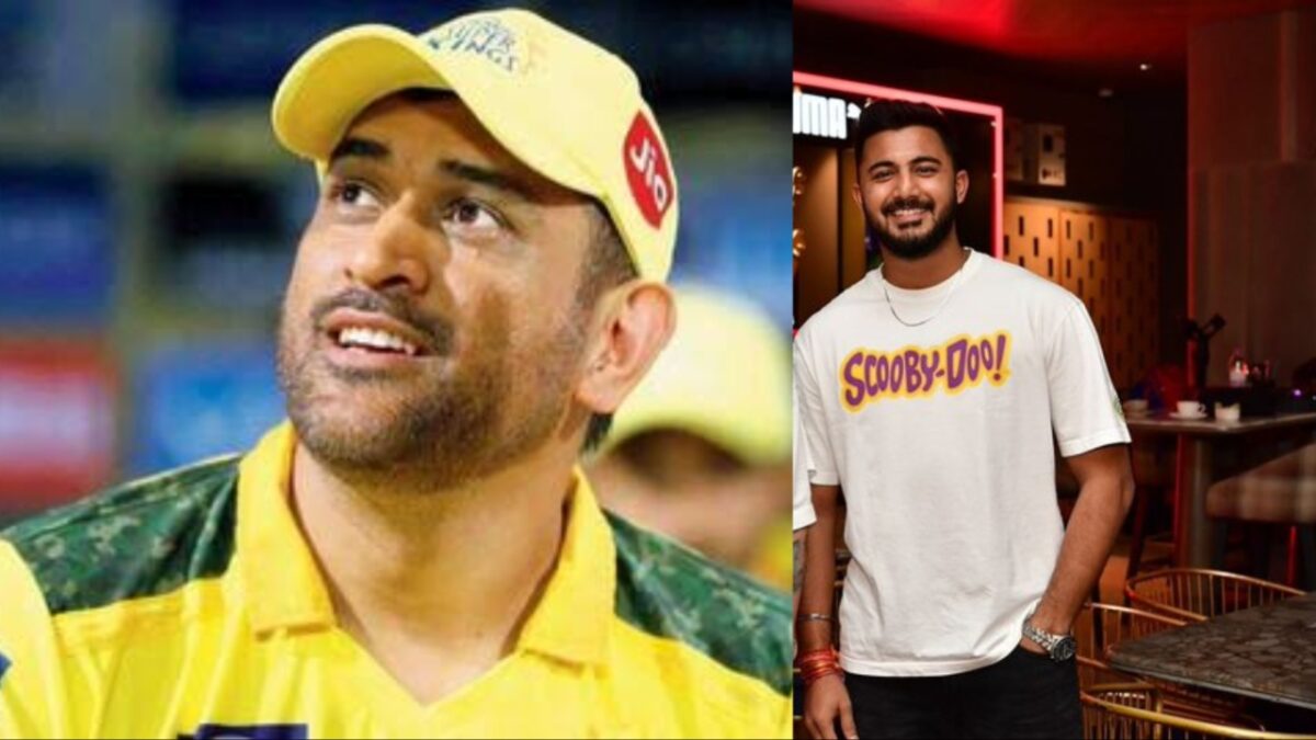 Saurav Chauhan and MS Dhoni.