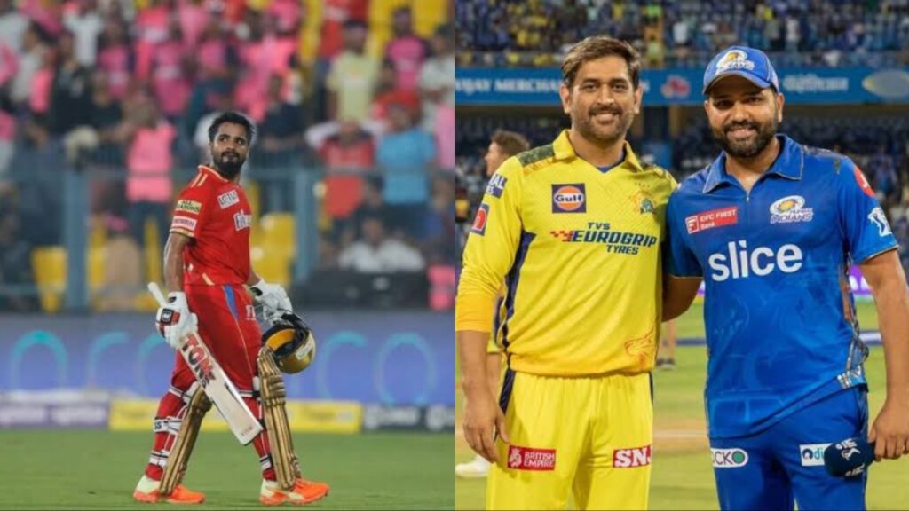 Jitesh Sharma, MS Dhoni and Rohit Sharma.