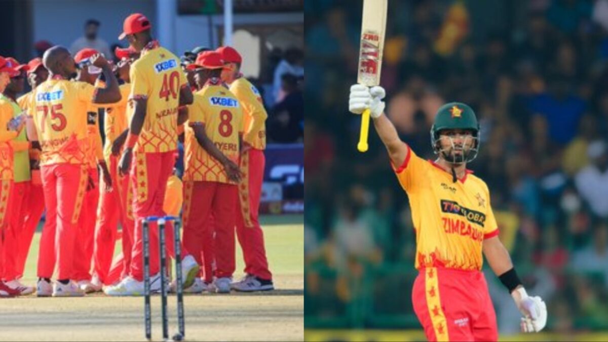 Zimbabwe captain Sikandar Raza and his team.