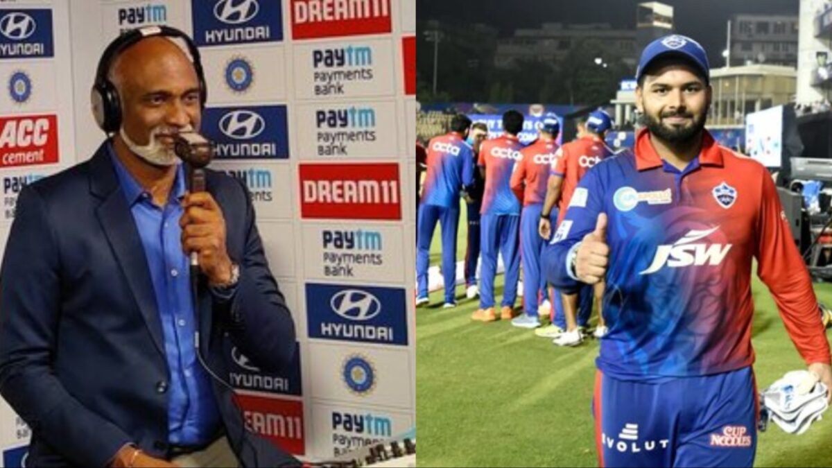 Delhi Capitals captain Rishabh Pant and Vijay Bharadwaj.