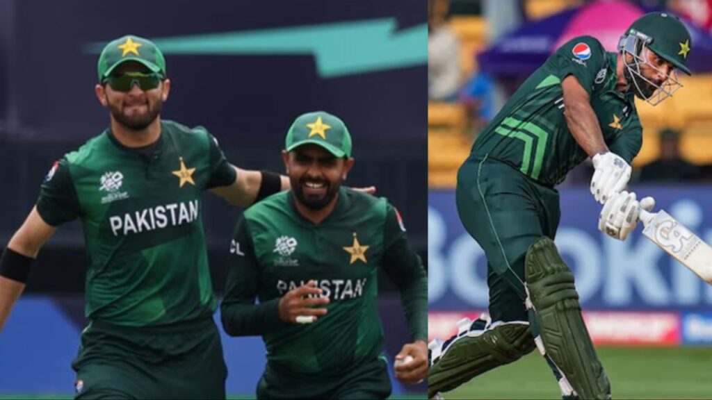 Babar Azam, Shaheen Shah Afridi and Fakhar Zaman for Pakistan.