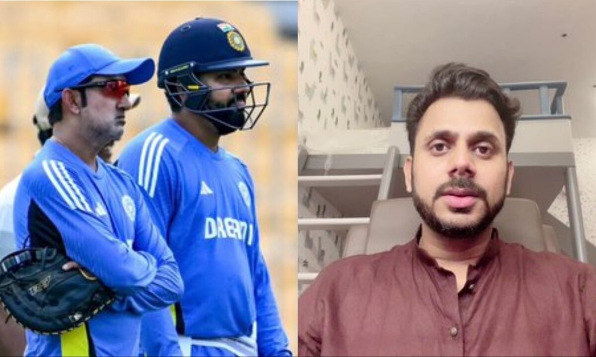 Manoj Tiwary, India's captain Rohit Sharma and head coach Gautam Gambhir.