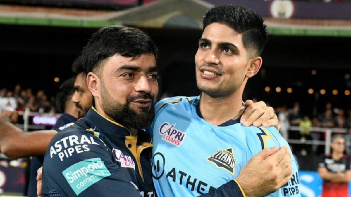 Shubman Gill and Rashid Khan of Gujarat Titans.