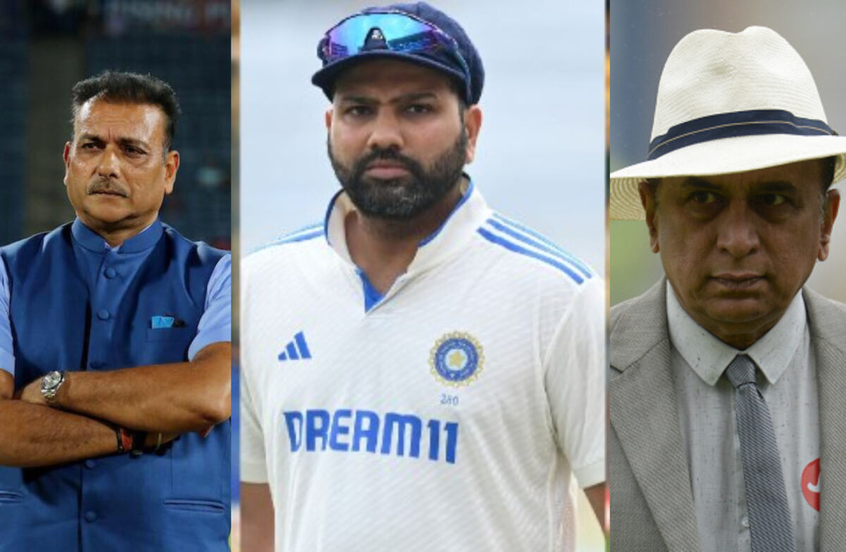 Rohit Sharma, Ravi Shastri and Sunil Gavaskar