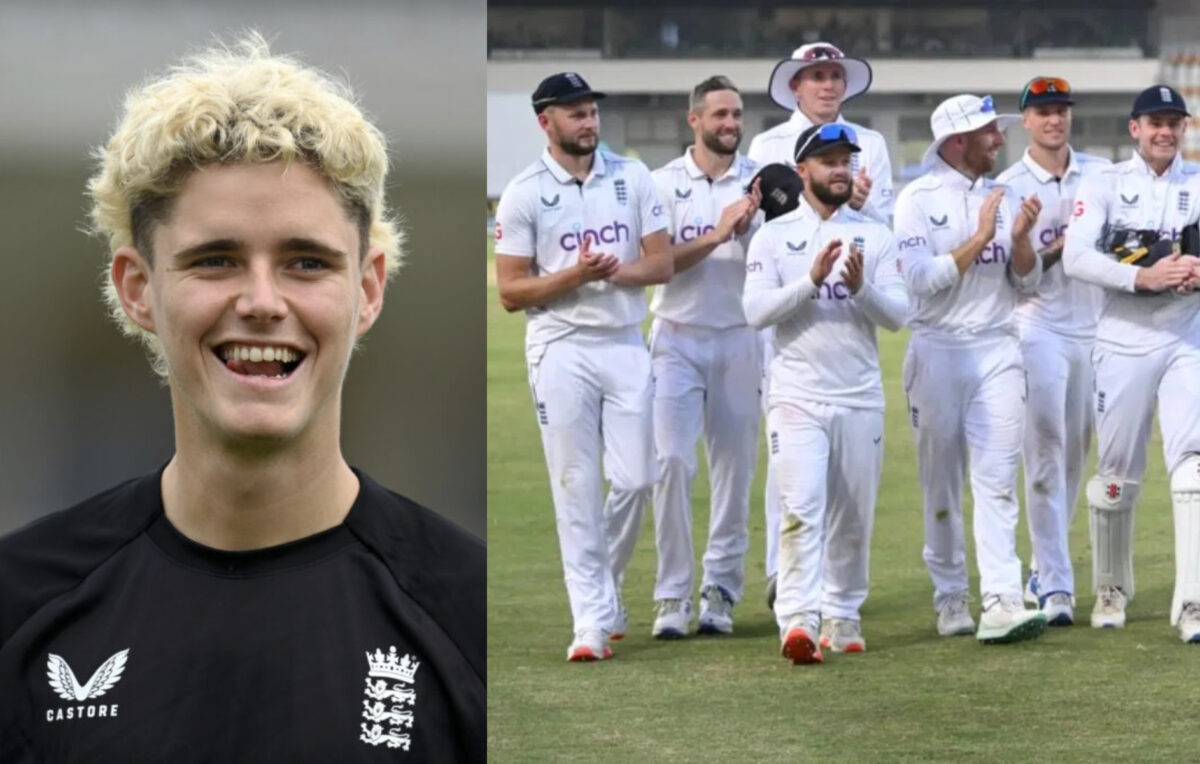 Jacob Bethell and England team. Photo- Getty