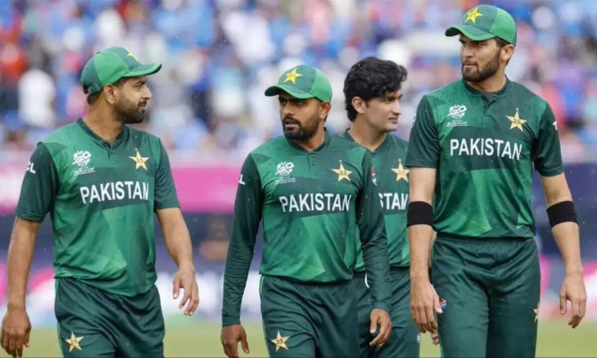 Harris Rauf, Shaheen Afridi, Naseem Shah, Babar Azam of Pakistan.