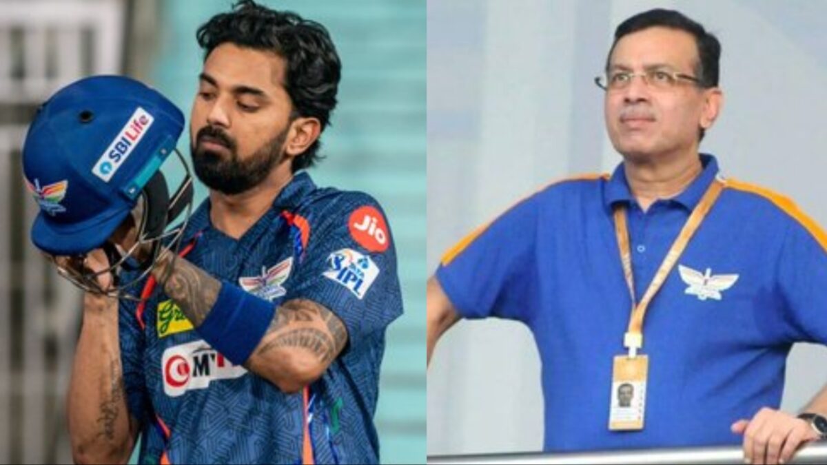 KL Rahul and Sanjeev Goenka.