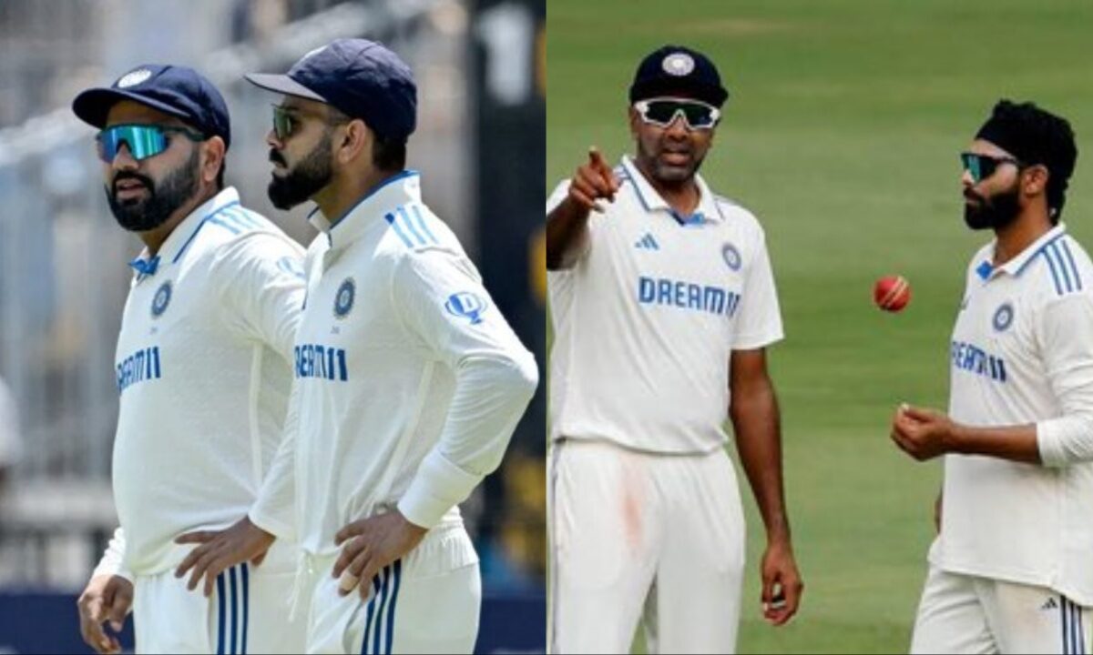 Virat Kohli, Rohit Sharma, Ravindra Jadeja and Ravichandran Ashwin of India.