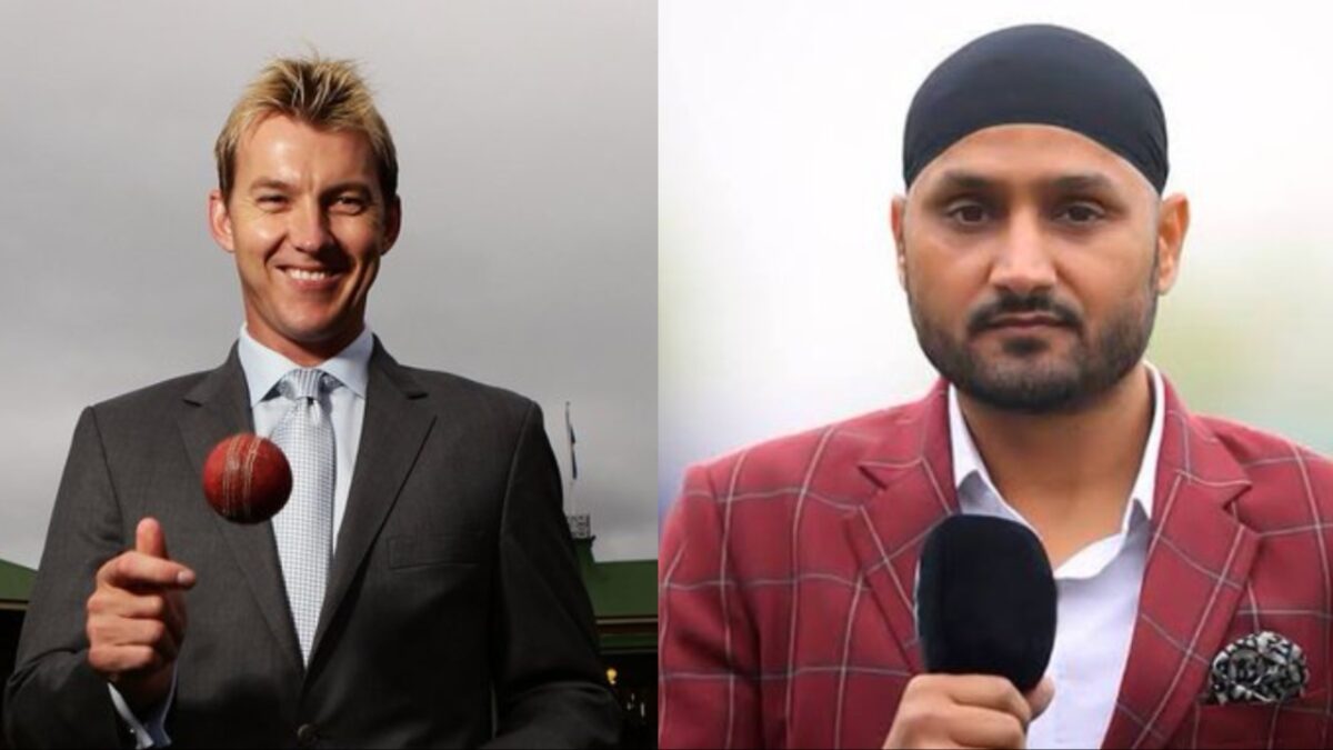 Brett Lee and Harbhajan Singh.