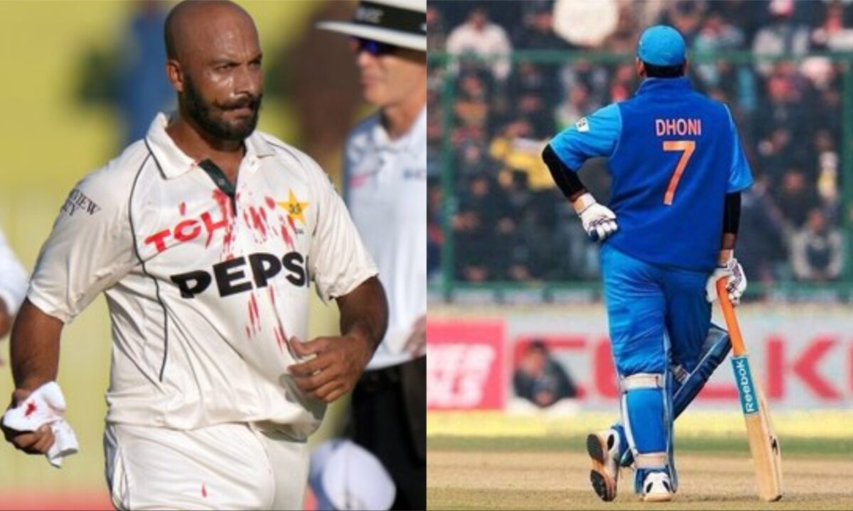 Sajid Khan and MS Dhoni.