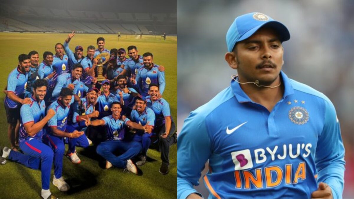 Prithvi Shaw in Mumbai side.