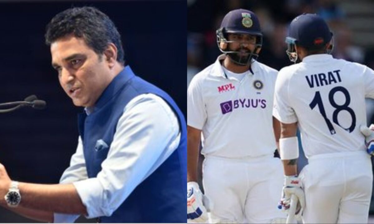 India's Rohit Sharma, Virat Kohli and Sanjay Manjrekar.